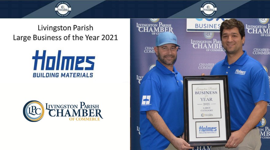 Holmes with LP Large Business Award